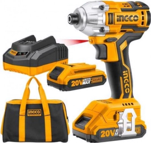 Дрель-шуруповерт аккумуляторная INGCO CIRLI2002 Li-Ion ударная