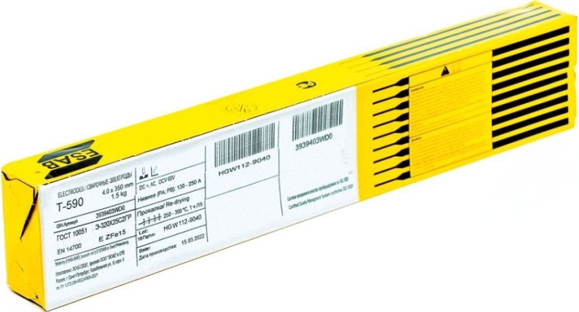 Электроды ESAB Т-590 4,0x350 mm 2кг 3939403WZ2 [3939403WZ2]