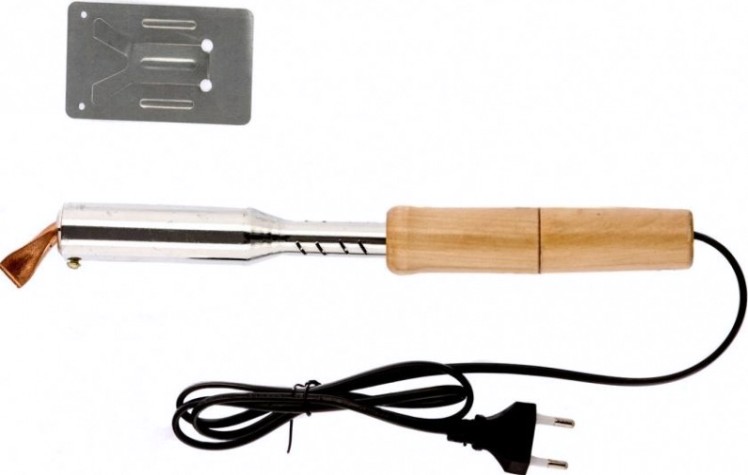 Электропаяльник Sparta 100 Вт, 220 В с ручкой из дерева [913104]