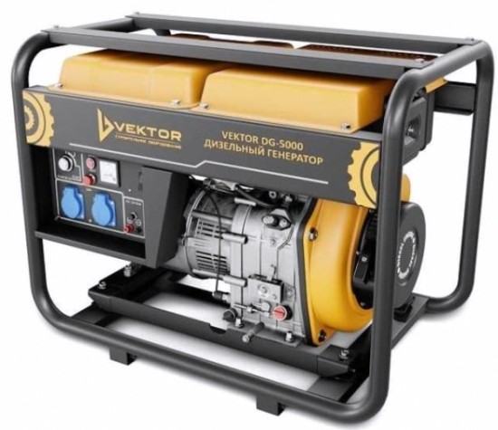 Электростанция дизельная с воздушным охлаждением VEKTOR DG-5000 открытая [00-00004839]