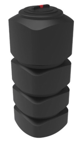 Емкость ЭКОПРОМ L1000 л., вертикальная [черный]