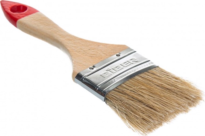 Кисть флейцевая Biber Эконом 31113 натур. щетина, дер. рукоятка, 50мм [Тов-001967]