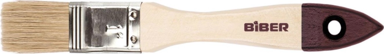Кисть флейцевая Biber Стандарт 31122 натур. щетина, дер. рукоятка, 25мм [Тов-001999]
