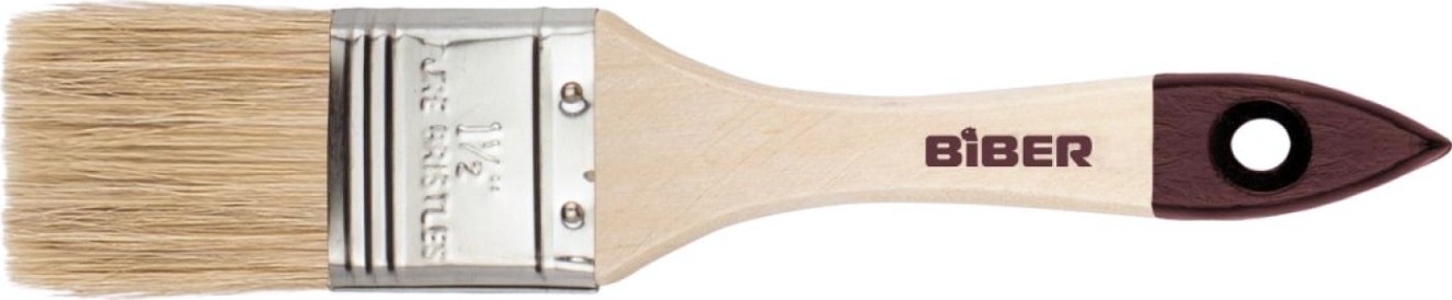 Кисть флейцевая Biber Стандарт 31123 натур. щетина, дер. рукоятка, 38мм [Тов-002001]