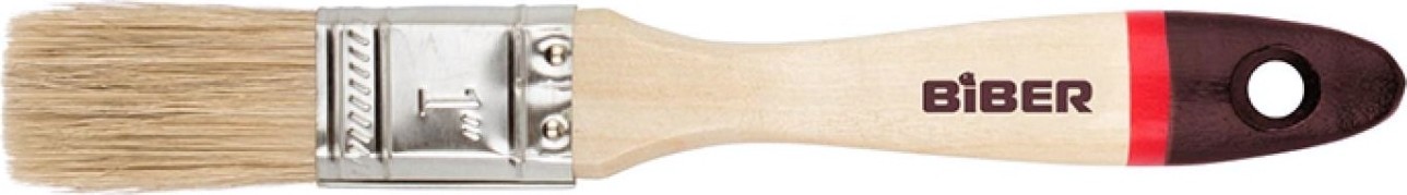 Кисть флейцевая Biber Суприм 31132 натур. щетина, дер. рукоятка, 25мм [Тов-002013]