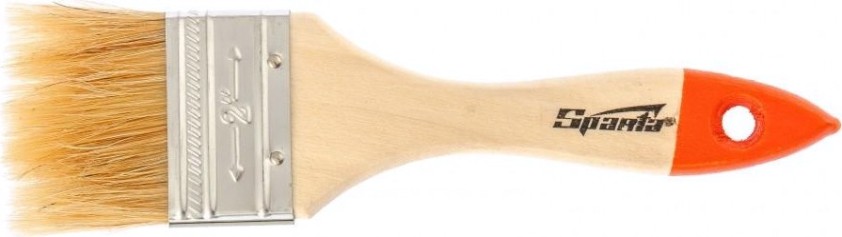 Кисть флейцевая Sparta Slimline 2" плоская (50 мм), натуральная щетина, деревянная ру [824305]