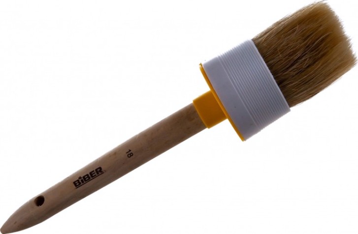 Кисть круглая Biber Стандарт 31189 натур. щетина, дер. рукоятка, 65мм [тов-001906]
