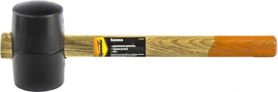 Киянка Sparta 450 г резиновая, черная резина, деревянная рукоят [111505]