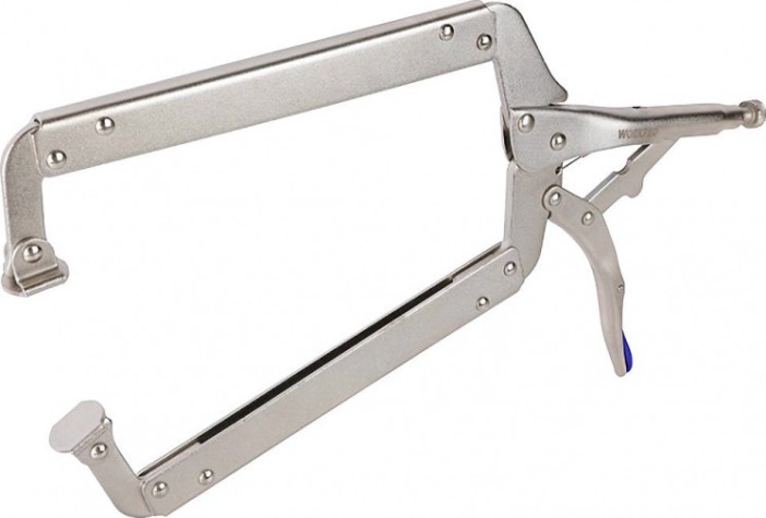 Клещи фиксирующие WORKPRO WP231068 с-образные c поворот. упорами 450мм
