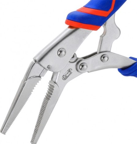 Клещи фиксирующие WORKPRO WP231076 с длинными носами 230мм pro