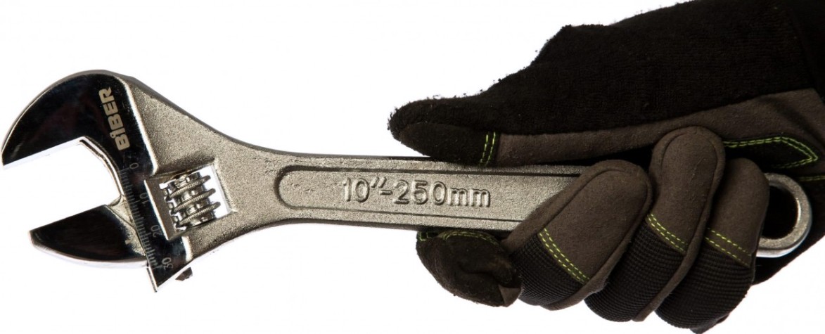 Ключ разводной Biber 90003 со шкалой 250мм [Тов-087761]