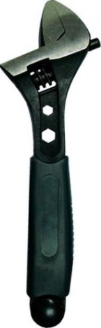 Ключ разводной Biber Профи 90012 обрезиненная ручка 200мм [тов-087764]