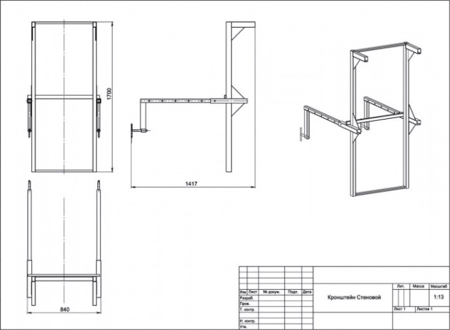 Кронштейн стеновой/оконный POLIMER GROUP для мусоропровода [MTS6]