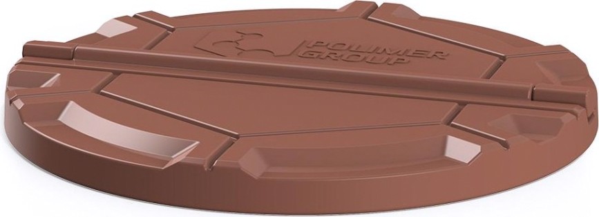 Крышка для колодца POLIMER GROUP "Роса" [коричневый]
