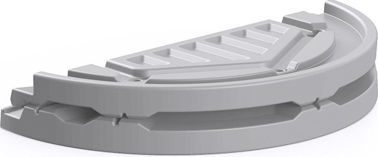 Крышка для колодца POLIMER GROUP "Роса" [серый]