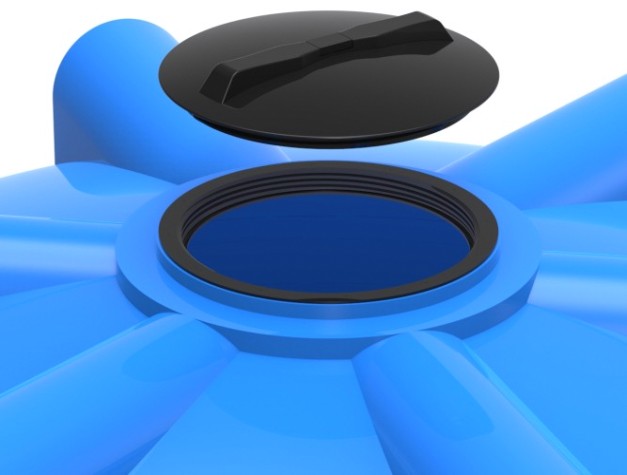 Крышка POLIMER GROUP 350 мм с дыхательным клапаном [черный]