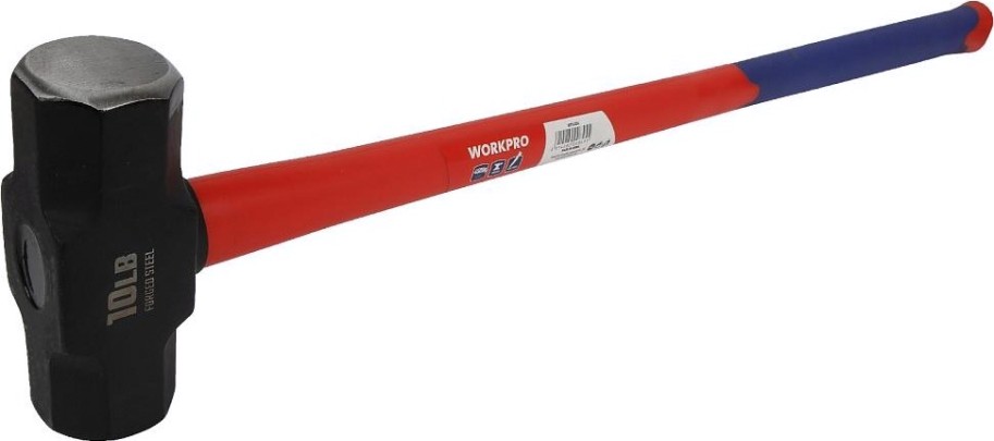 Кувалда WORKPRO WP241034 4500гр, с длинной фиберглассовой рукояткой