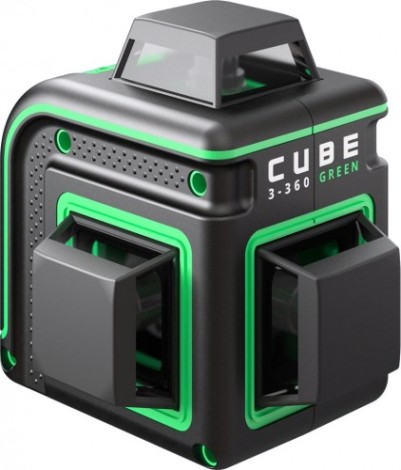 Лазерный уровень ADA CUBE 3-360 GREEN BASIC EDITION + ADA SILVER PLUS + Дальномер ADA Cosmo 50 [А00727]