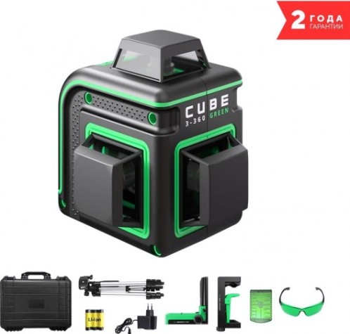 Лазерный уровень ADA CUBE 3-360 GREEN ULTIMATE EDITION [А00569]
