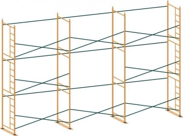 Леса строительные проходные РИНСТРОЙ ЛРСП-300 D-42 мм 10х15 без настила