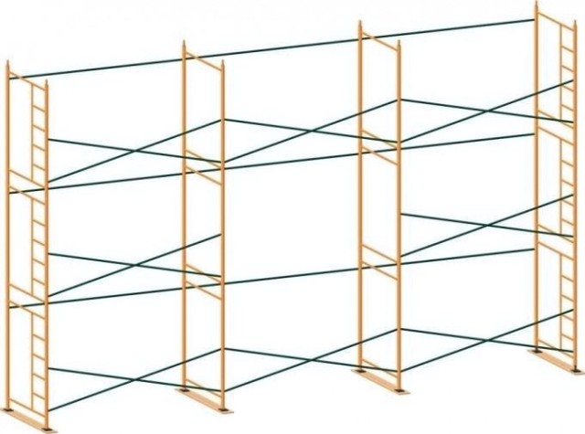 Леса строительные проходные РИНСТРОЙ ЛРСП-300 D-42 мм 12х27 без настила