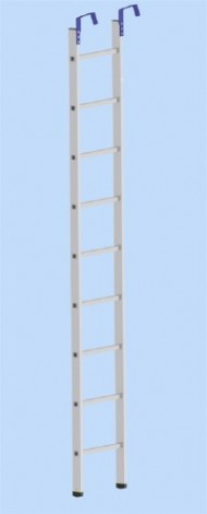 Лестница приставная АЛЮМЕТ HH1 5106 с крюками [НН1 5106]