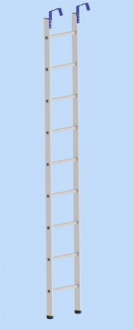 Лестница приставная АЛЮМЕТ HH1 5107 с крюками [НН1 5107]