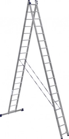 Лестница-стремянка двухсекционная АЛЮМЕТ 6218 2х18 [6218]