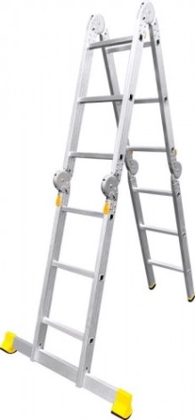 Лестница-трансформер АЛЮМЕТ Т-4133L 4х3 с одним стабилизатором [T4133L]