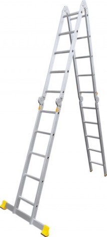 Лестница-трансформер АЛЮМЕТ Т-4155L 4х5 с одним стабилизатором [T4155L]