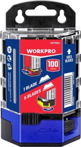 Лезвие для ножа WORKPRO WP213004 sk5 100шт. с диспенсером