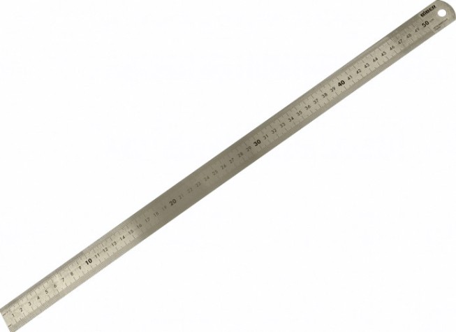 Линейка Biber 40164 500мм нерж. сталь, двухсторонняя шкала [тов-172038]
