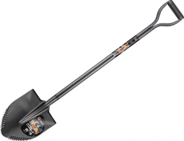 Лопата штыковая ЦЕНТРОИНСТРУМЕНТ "КУЗБАСС" с металлическим черенком 1545ЦИ [1545]