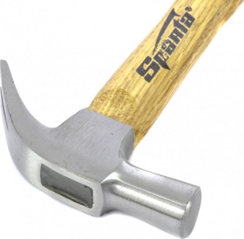 Молоток-гвоздодер Sparta 225 г, боек 22 мм, деревянная рукоятка [104105]