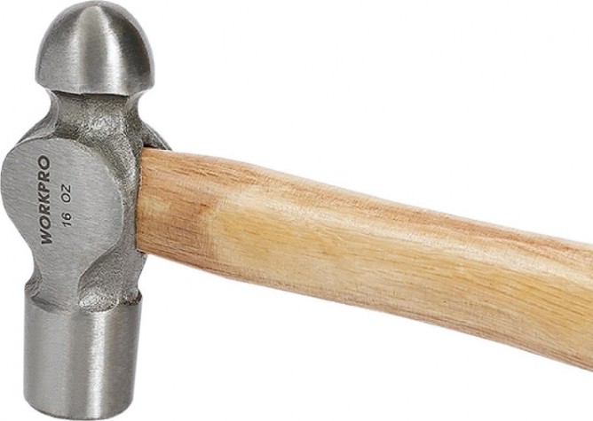 Молоток слесарный WORKPRO WP241026 с круглым бойком 450гр