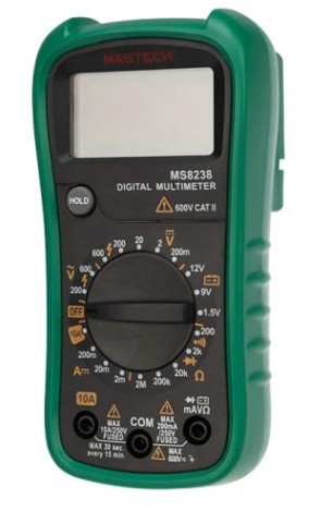 Мультиметр цифровой MASTECH MS8238 в кожухе + тест батареек [13-2026]