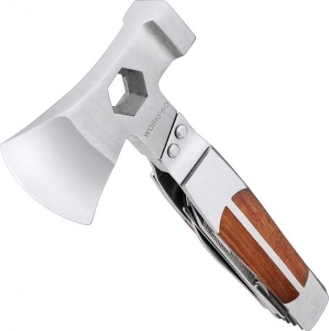 Мультитул WORKPRO WP383001 12-в-1 люкс мощный с топором Мультитул WORKPRO WP383001 12-в-1 люкс мощный с топором