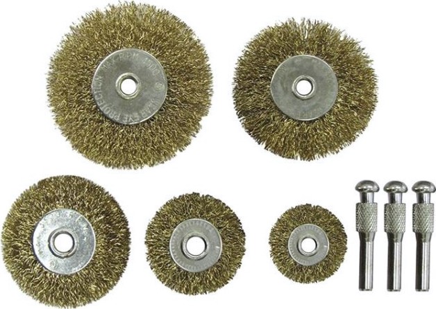Набор обдирочных щеток Biber 70 990 дисковых 5 шт. (25/38/63/75мм) для дрели [тов-076234]