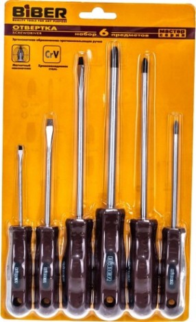 Набор отверток Biber Мастер 85562 6шт. [тов-104367]