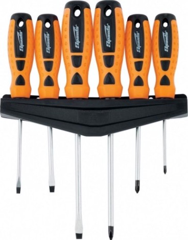 Набор отверток Sparta "point", crv, двухкомпонентные рукоятки, 6 шт.// [11782]