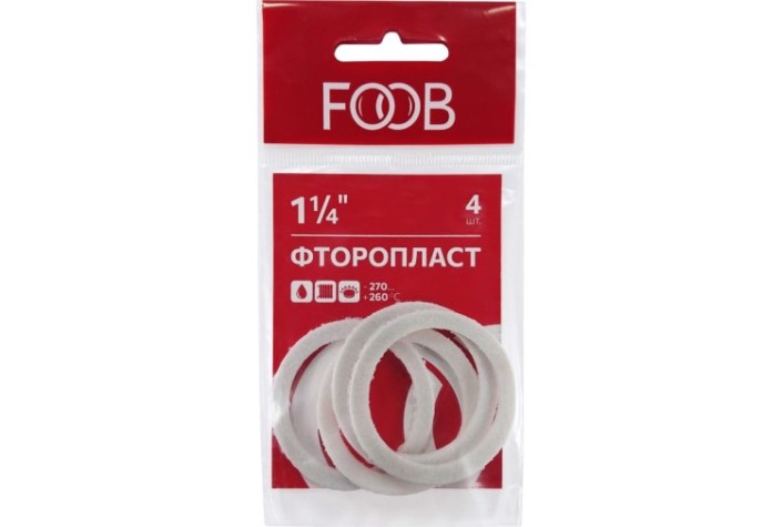 Набор прокладок из фторопласта FOOB F20.63.4 1 1/4", 4 шт. [00-00002561]