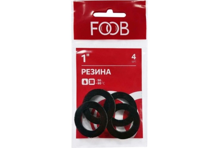 Набор прокладок из резины FOOB F20.53.4 1", 4 шт. [00-00002556]