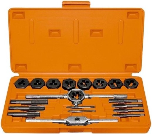 Набор резьбонарезных инструментов Sparta М3 метчиков и плашек м3-м12, плашко-метчикодержатель, [773105]