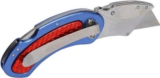 Нож складной WORKPRO WP211005 алюминиевый, со сменными лезвиями Нож складной WORKPRO WP211005 алюминиевый, со сменными лезвиями