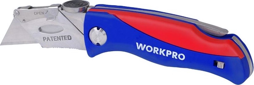 Нож складной WORKPRO WP211006 со сменными лезвиями