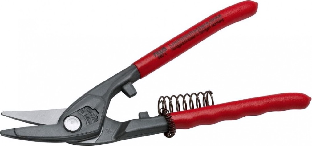 Ножницы по металлу NWS 062L-12-250 "Фигурные", фигурный рез большого радиуса