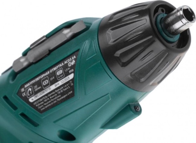 Отвертка аккумуляторная Hammer ACD3.6A с набором бит 1,3Ah Li-ion, 4Hм [102-007]