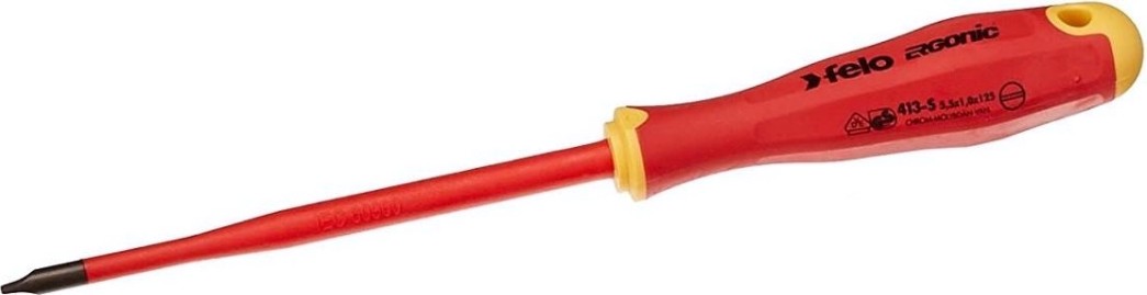 Отвертка диэлектрическая FELO Ergonic sl 5,5х1,0 e-slim [41395590]