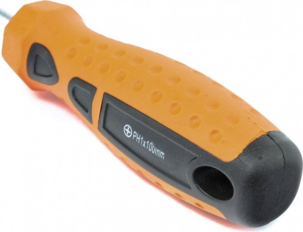 Отвертка крестовая Sparta "point", ph1х100 мм, crv, 2-х компонентная рукоятк [11775]