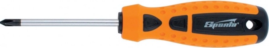 Отвертка крестовая Sparta "point", ph2х100 мм, crv, 2-х компонентная рукоятк [11778]